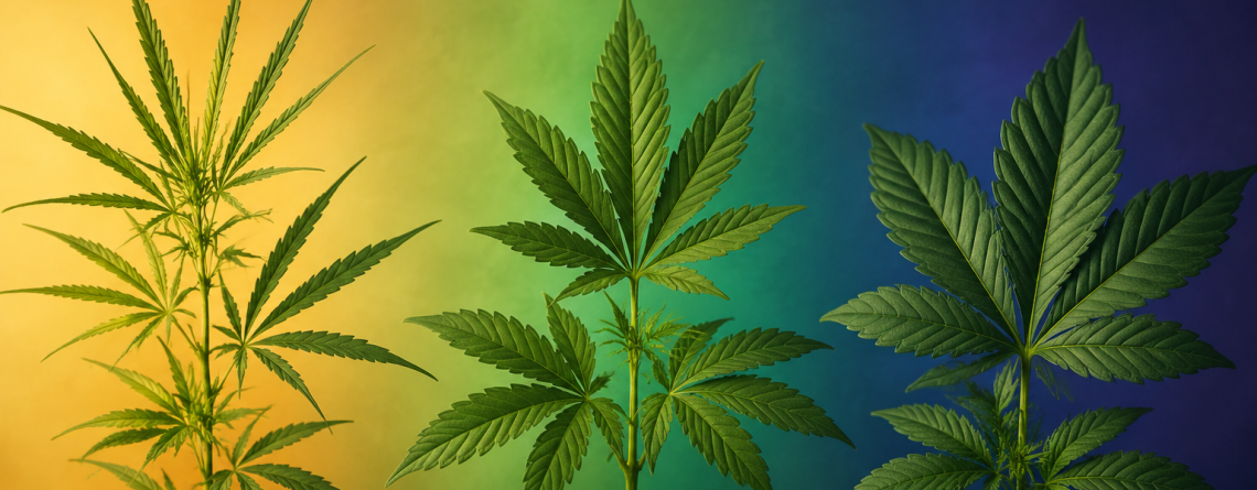 Sativa vs indica en hybrid cannabisplanten